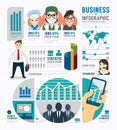Infographic Business job template design . concept vector Royalty Free Stock Photo