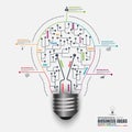 Infographic business light bulb vector design template Royalty Free Stock Photo