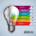 Infographic business light bulb vector design template Royalty Free Stock Photo