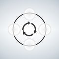 Infographic Business Linked Circle Diagrams with four bubbles