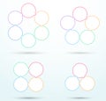 Infographic Business Linked Outline Circle Diagrams B Royalty Free Stock Photo