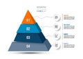Business or marketing pyramid infographic template