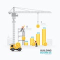 Infographic business money graph template design Royalty Free Stock Photo