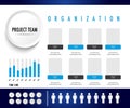 Infographic for business organization project team chart