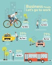 Infographic business people let's go to work character