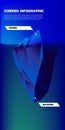 Iceberg and underwater part Infographic polygon Royalty Free Stock Photo