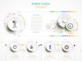 Infographic business template timeline technology element.