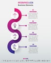 Infographic business timeline process and icons template. Royalty Free Stock Photo