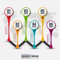 Infographic business timeline vector design template Royalty Free Stock Photo