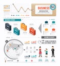 Infographic Business world template design . concept vector. Royalty Free Stock Photo