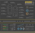 Infographic Car service design flat set