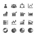 Infographic and chart icon set, vector eps10 Royalty Free Stock Photo