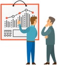 Market diagrams. Graphic information visualization and analysis. Statistical indicators and data