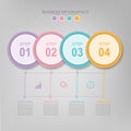 Infographic of circle element, flat design of business icon vector