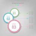 Infographic of circle element, flat design of business icon vector Royalty Free Stock Photo