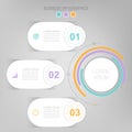 Infographic of circle element, flat design of business icon vector Royalty Free Stock Photo