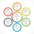 Infographic circle with 6 options. Vector