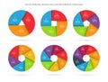 Infographic circle template set in material style