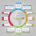 infographic circle timeline template