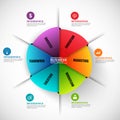 Infographic circle vector design template