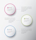 Infographic circles 3 options Royalty Free Stock Photo