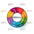 Infographic circular diagram vector design template
