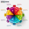 Infographic circular vector design template