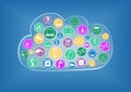 Infographic for cloud computing in the era of internet of things as illustration