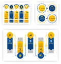 Infographic collection for various purposes from business, accounting and presentation. Vector flat illustration concept, can use