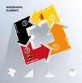 Infographic color arrows Royalty Free Stock Photo