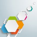 Infographic Colored Paper Hexagons Sunlight PiAd Royalty Free Stock Photo