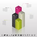 Infographic. Columns of data for business. Vector