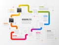 Infographic Company Milestones Timeline Template with square photo placeholders
