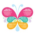 Infographic Concept - Abstract Background - Creative Vector Illustration of Butterfly Silhouette Royalty Free Stock Photo