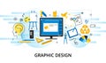 Infographic concept of graphic design Royalty Free Stock Photo
