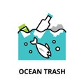 Infographic concept of Ocean trash Royalty Free Stock Photo