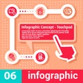 Infographic concept touchpad Royalty Free Stock Photo