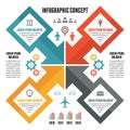 Infographic Concept - Vector Scheme with Icons Royalty Free Stock Photo