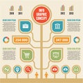 Infographic Concept - Vector Scheme with Icons Royalty Free Stock Photo