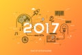 Infographic concept, 2017 - year of opportunities. New trends in idea generation, time management, experience exchange