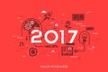 Infographic concept, 2017 - year of opportunities. New trends in idea generation, time management, experience exchange