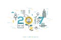 Infographic concept, 2017 - year of opportunities. New trends and prospects in career building, job searching