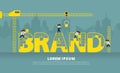 Infographic construction of brand