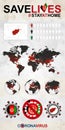 Infographic about Coronavirus in Afghanistan - Stay at Home, Save Lives. Afghanistan Flag and Map