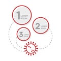Infographic of coronavirus 2019 nCoV. Concept of flu outbreak, public health risk, covid 2019, MERS-CoV, SARS-CoV. Vector