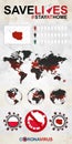 Infographic about Coronavirus in Poland Ã¢â¬â Stay at Home, Save Lives. Poland Flag and Map