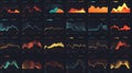 Infographic of correlations between different stock indices Royalty Free Stock Photo