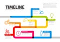 Infographic curved timeline template