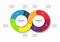 Infographic cycle diagram. Process chart for business infographics with 8 steps, parts, options. Royalty Free Stock Photo
