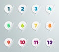 Infographic 3D Numbered Step Bubbles 4